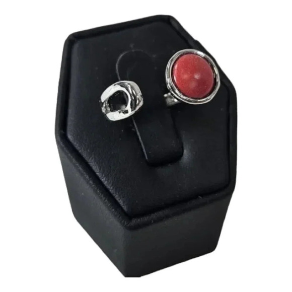 Red Dot Adjustable Fashion Ring A43 - Picture 1 of 12